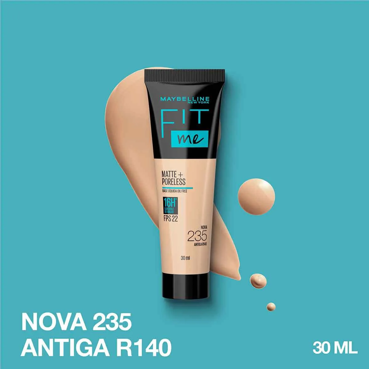 Base Líquida Maybelline NY Fit Me FPS 22 30ml - 235