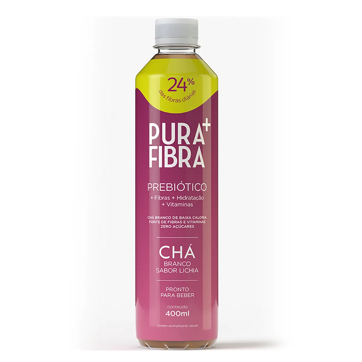 Chá Branco Prebiótico Pura Fibra sabor Lichia 400ml