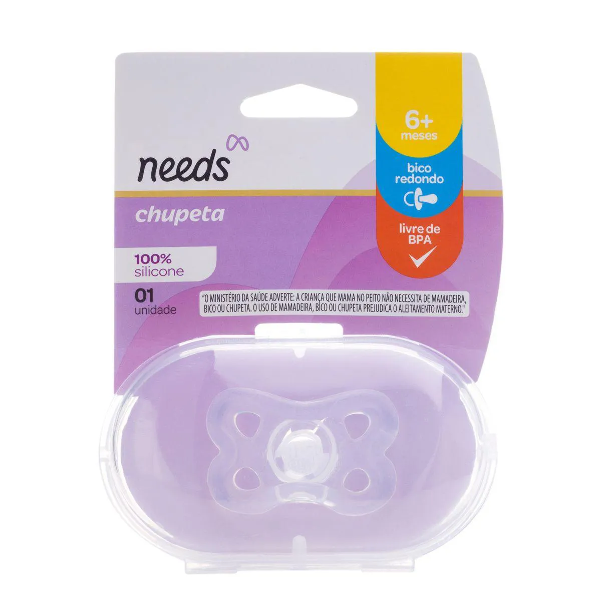 Chupeta Ortodôntica Needs +6 meses 1 unidade
