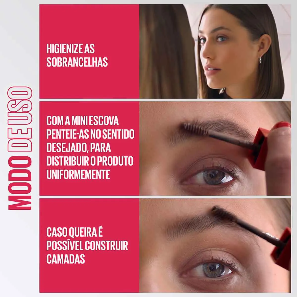 Gel de Sobrancelha Maybelline NY Tattoo Brow 3 Dias Deep Brown 5ml