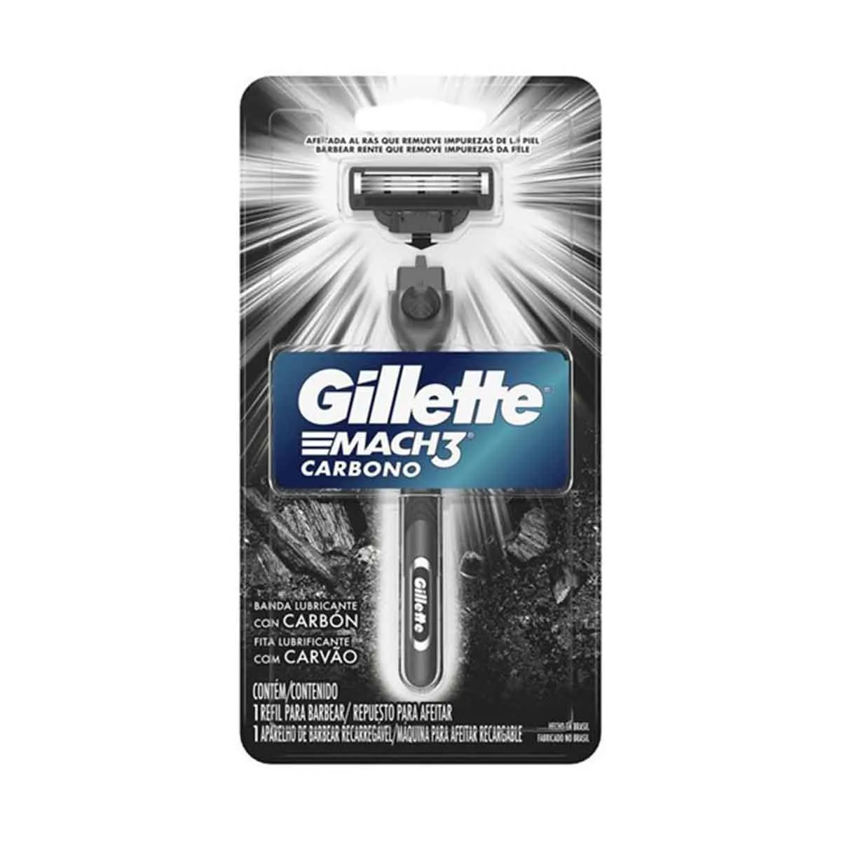 Aparelho de Barbear Gillette Mach3 Carbono 1 unidade