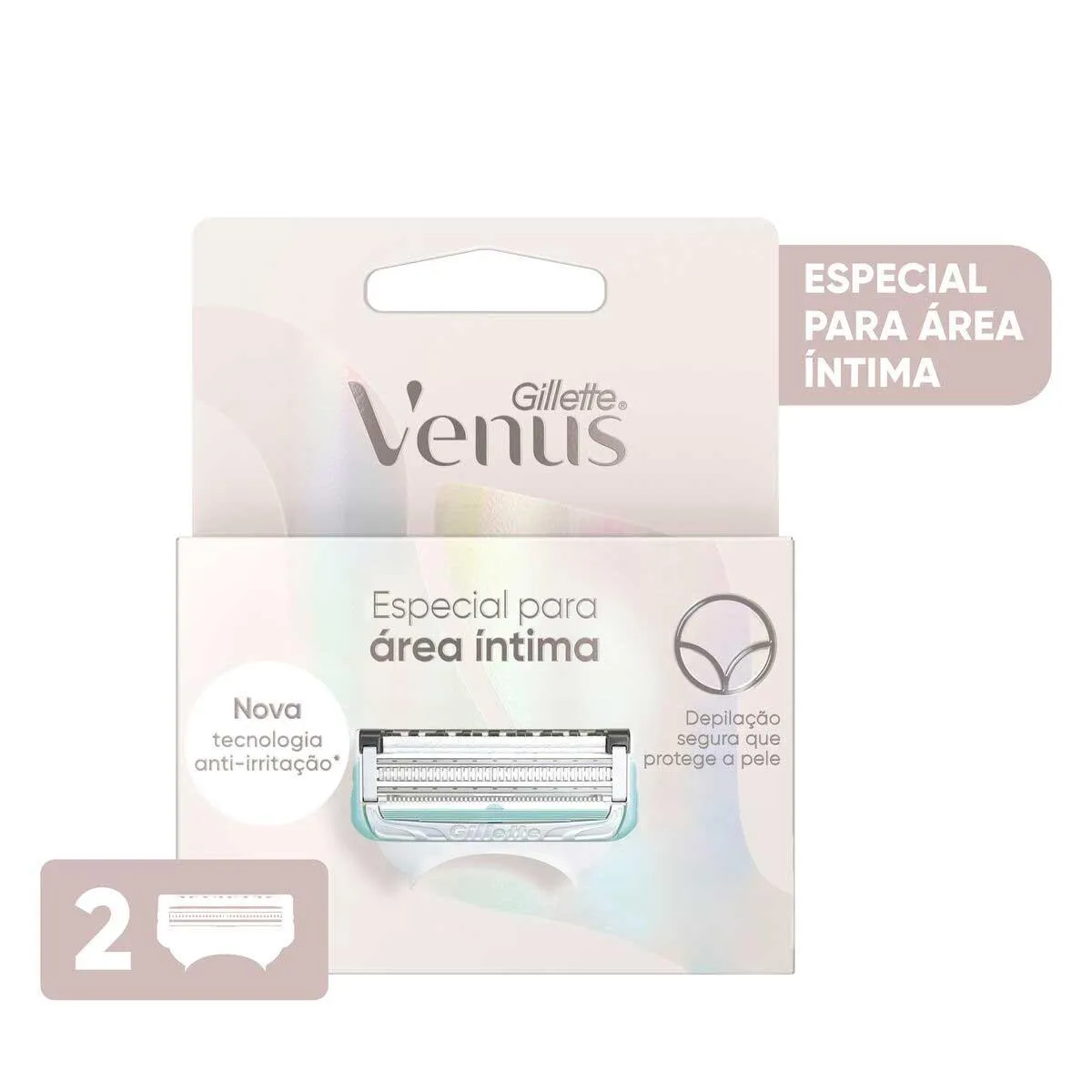 Refil para Aparelho de Depilar Gillette Venus Especial para Área Íntima 2 Unidades