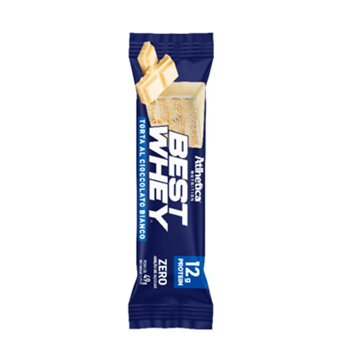 Barra de Proteína Best Whey Atlhetica Nutrition Torta Cioccolato Bianco 49g
