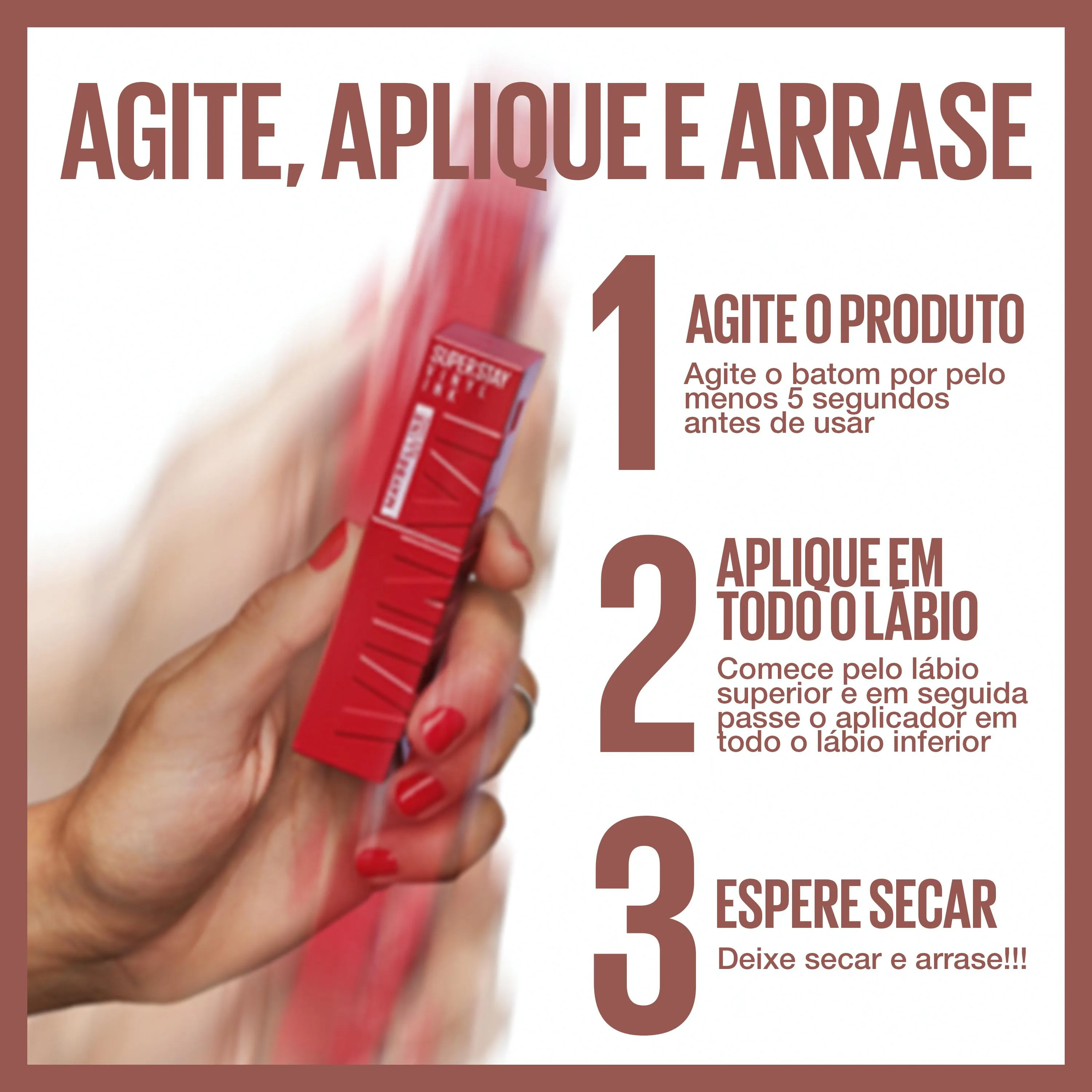 Batom Líquido Maybelline Superstay Vinyl Ink Efeito Espelhado 4,2ml - Punchy