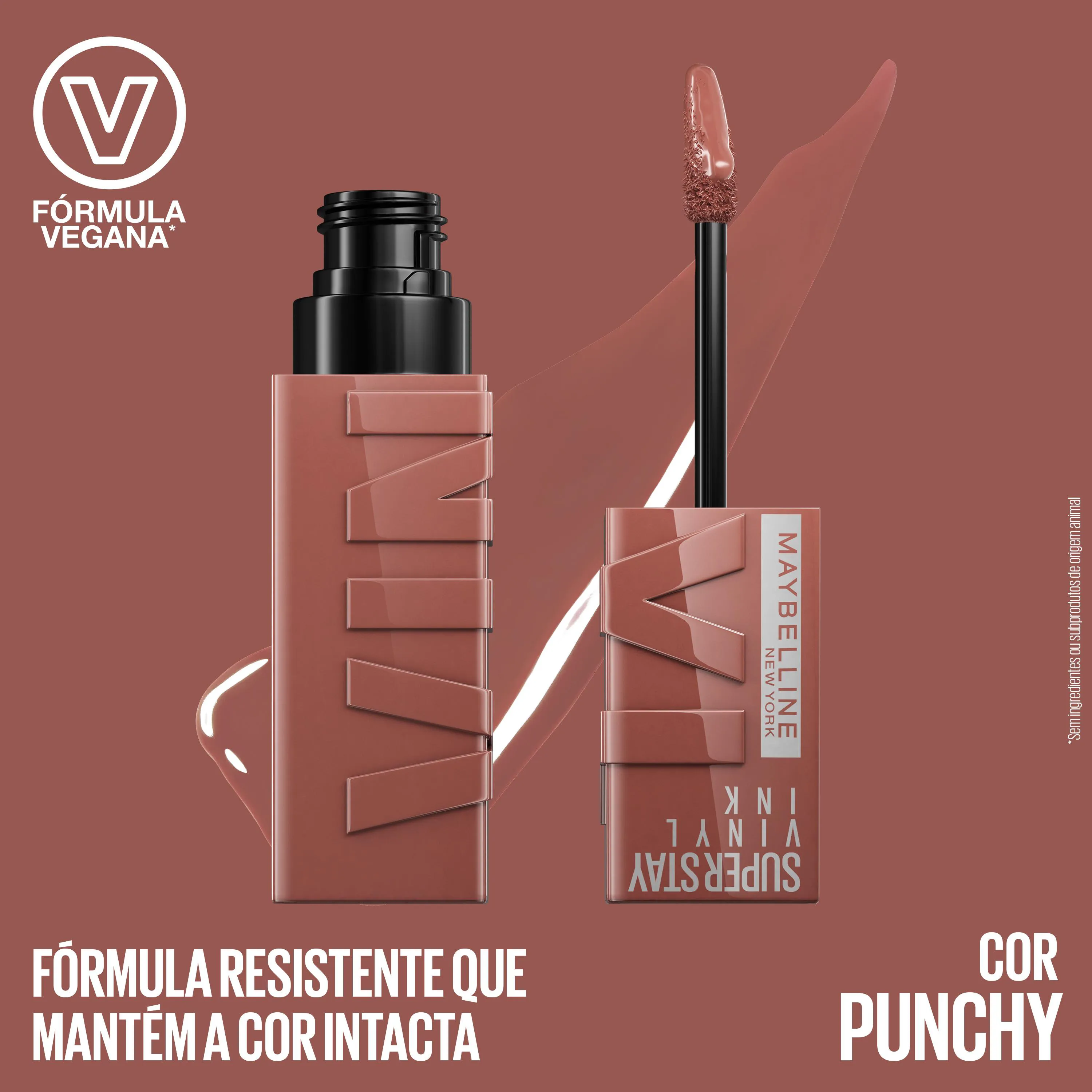 Batom Líquido Maybelline Superstay Vinyl Ink Efeito Espelhado 4,2ml - Punchy