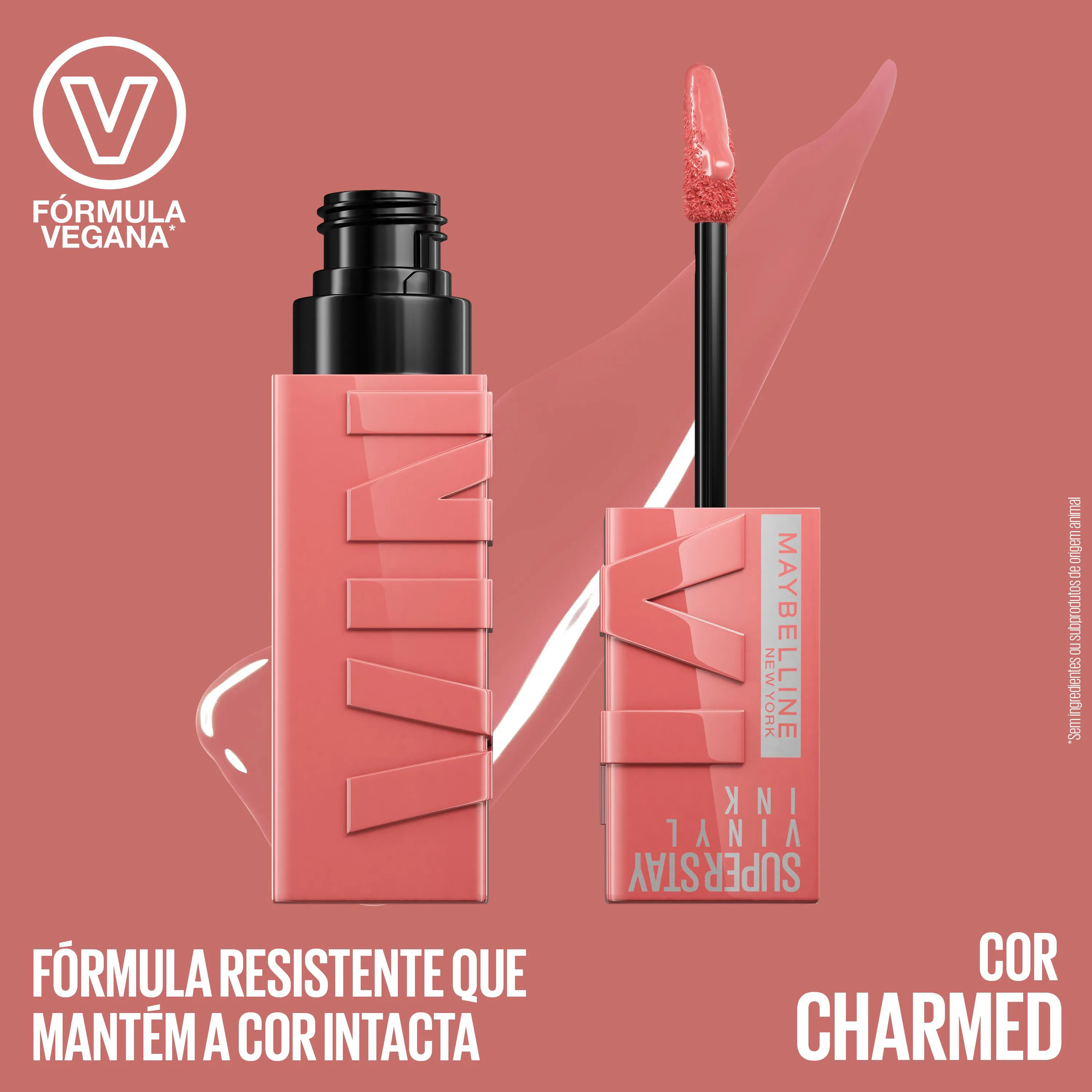 Batom Líquido Maybelline Superstay Vinyl Ink Efeito Espelhado 4,2ml - Charmed