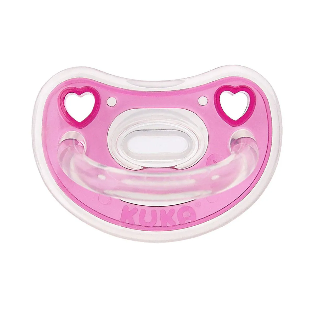 Chupeta Kuka Elegance Plus com Bico Ortodôntico Tamanho 2 Rosa - 1 unidade
