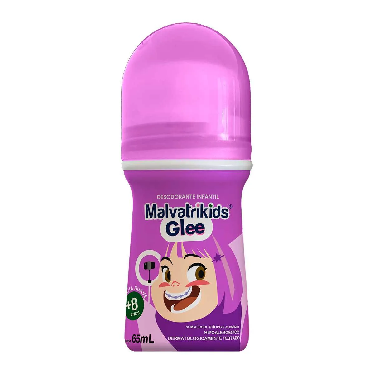 Desodorante Sem Alumínio Roll-On Malvatrikids Glee Infantil Sem Álcool 65ml