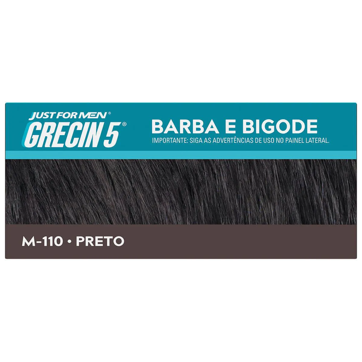 Tonalizante Grecin 5 Just For Men Color Gel Barba e Bigode - Preto