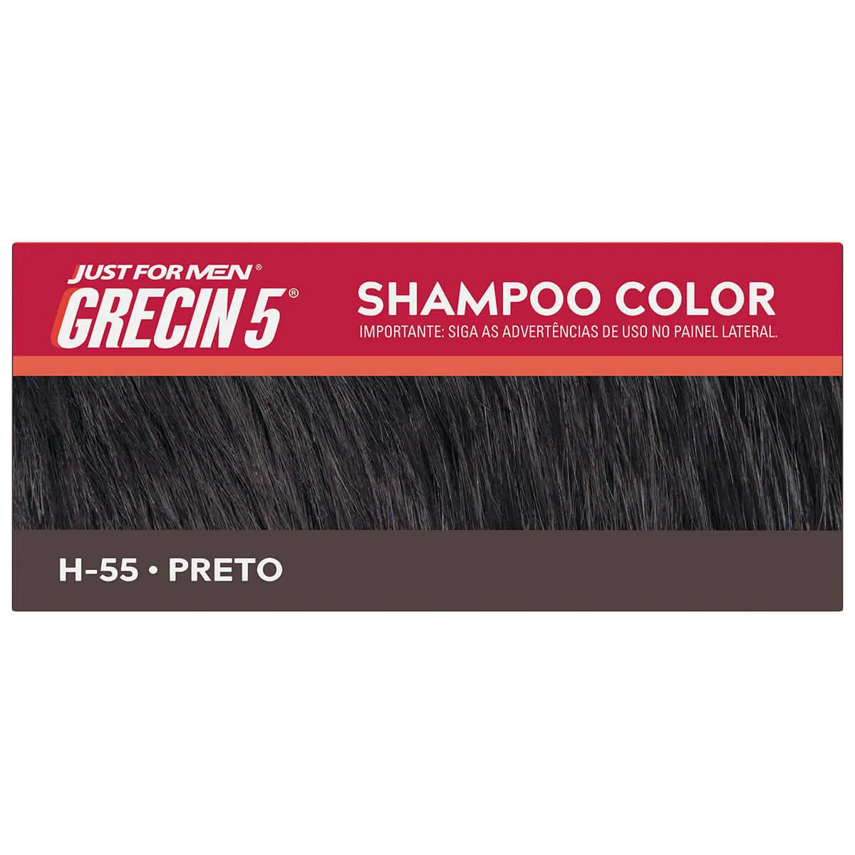Shampoo Tonalizante Grecin Masculino - Preto