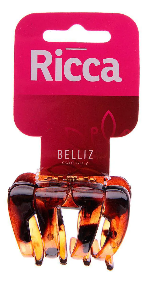 Piranha Prendedor de Cabelo Ricca Concha Média com 1 unidade