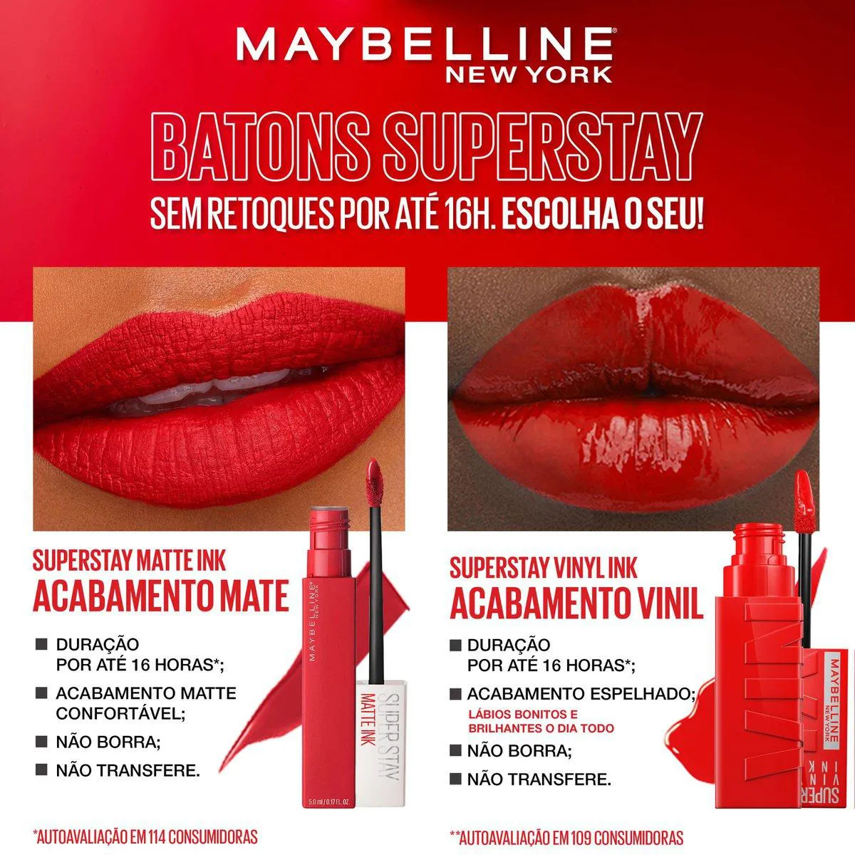 Batom Líquido Longa Duração Maybelline SuperStay Matte Ink 5ml - 50 Voyager