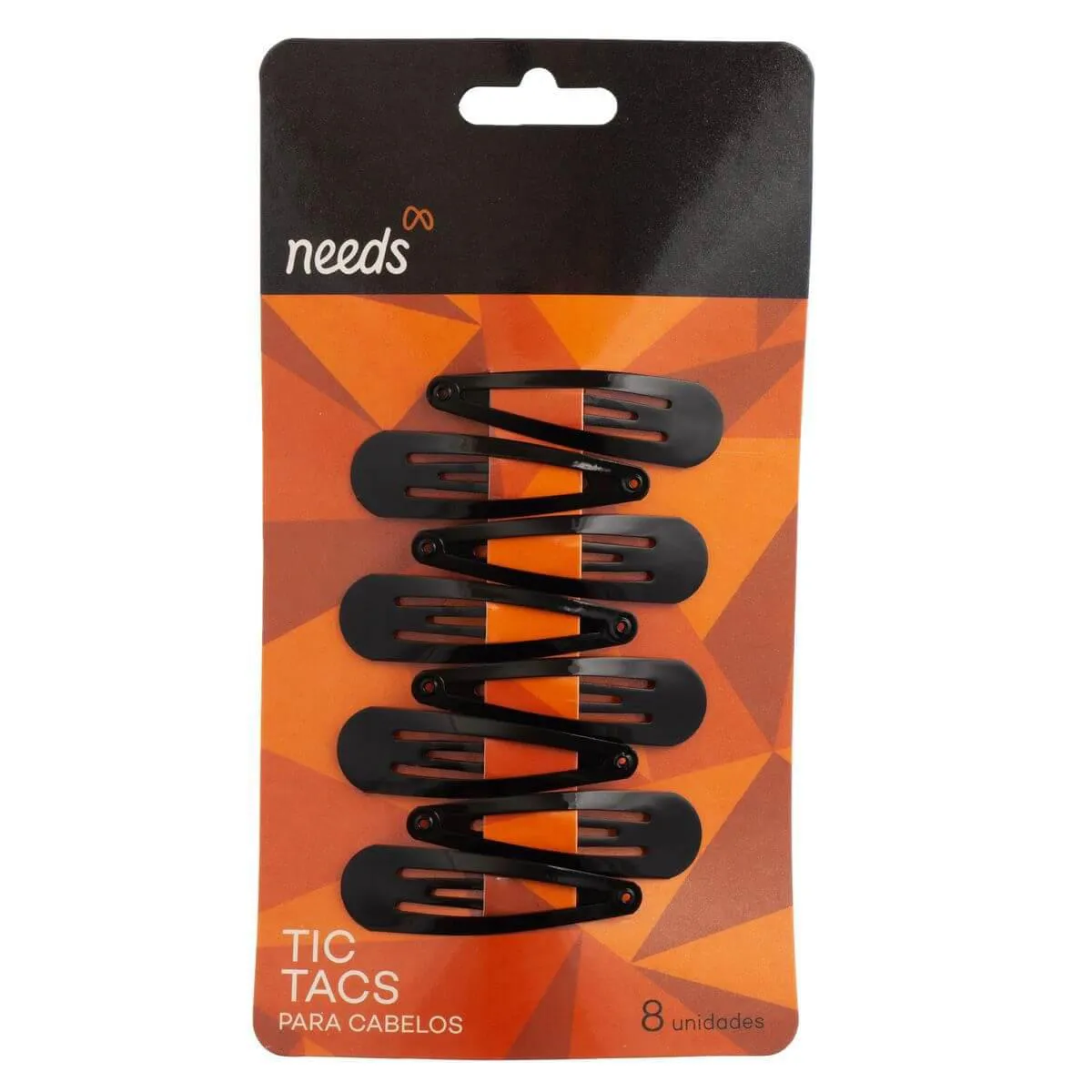 Presilha Tic-Tac Needs Preta 10 Unidades