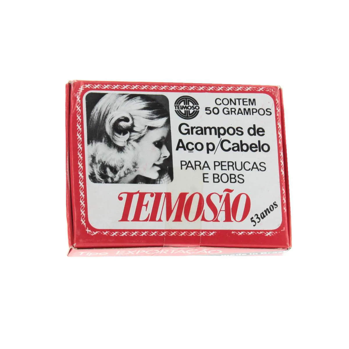 Grampo de Cabelo Teimosão Preto Nº 7 - 50 unidades