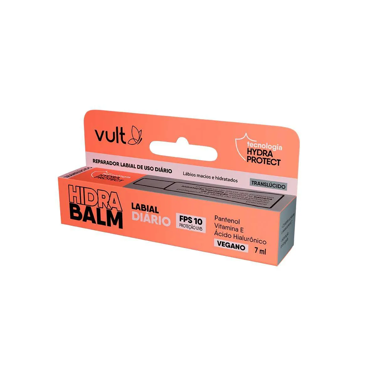 Reparador Labial Vult Hidra Balm Labial Diário FPS 10 Translúcido 7ml