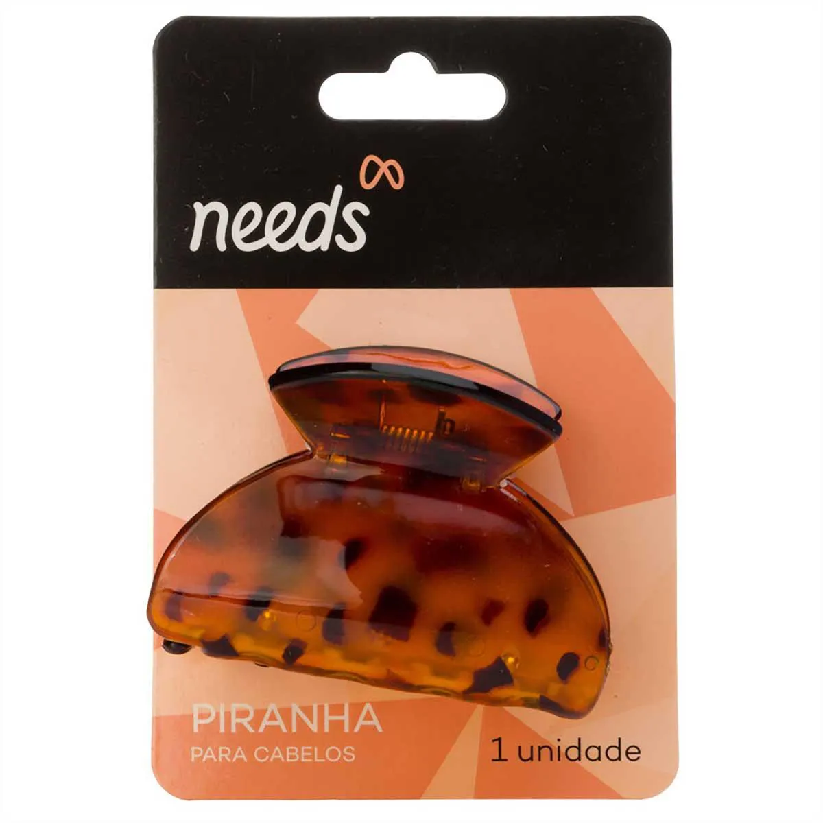 Elástico para Cabelo Ricca Grosso Sem Metal Preto 6 unidades