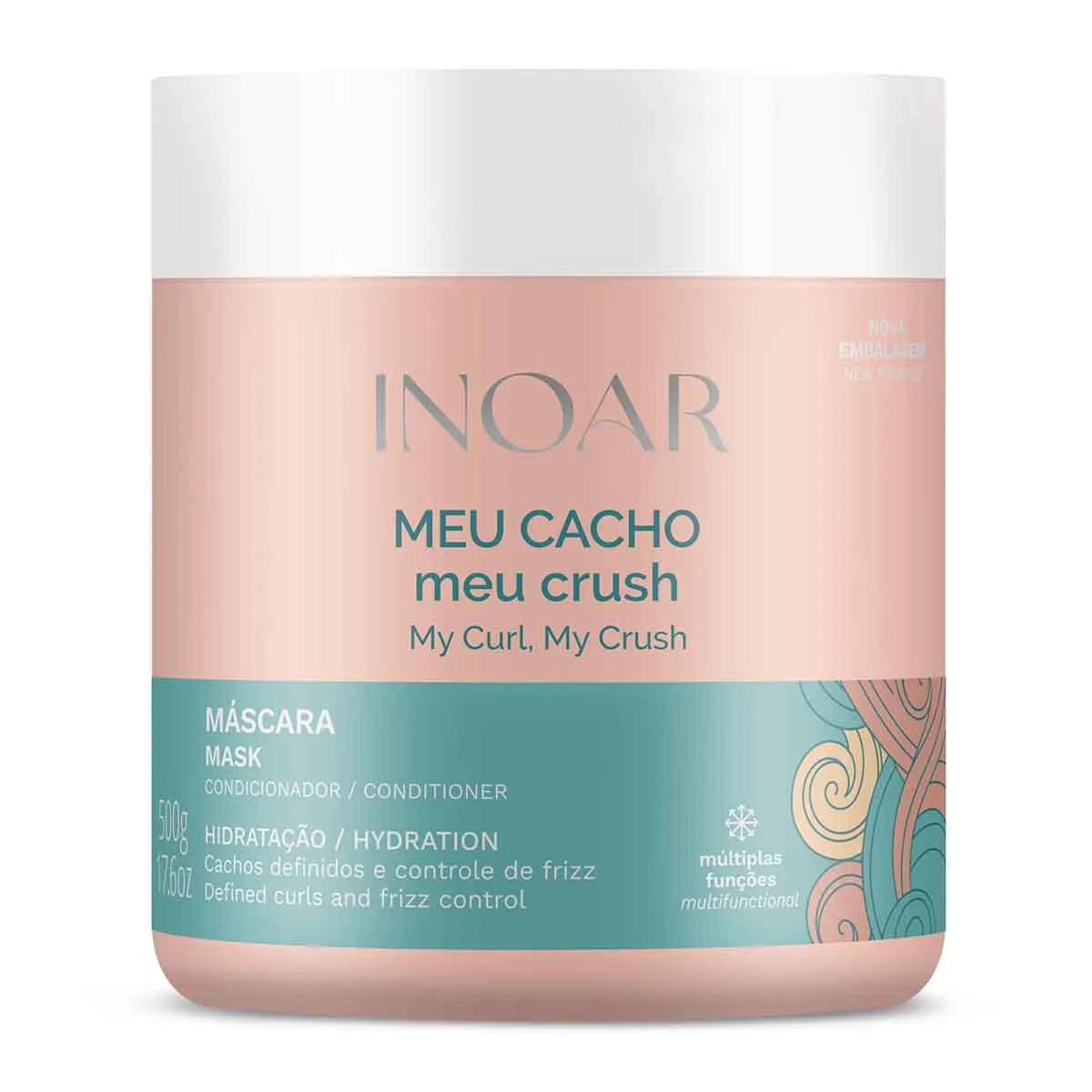 Máscara Capilar Cabelo Cacheado Dabelle Cachos da Onda 400g
