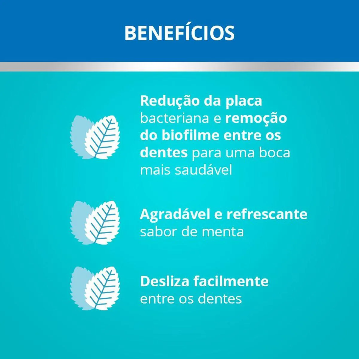 Kit Fio Dental Johnson's Reach Essencial Sabor Menta 3 unidades de 100 metros cada