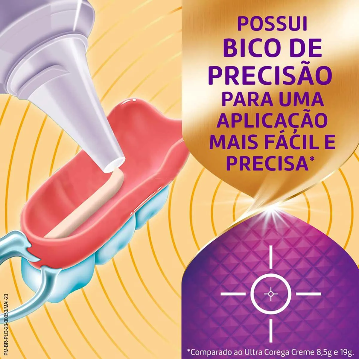 Creme Fixador de Dentadura Ultra Corega Max Fixação + Bloqueio Sem Sabor 40g