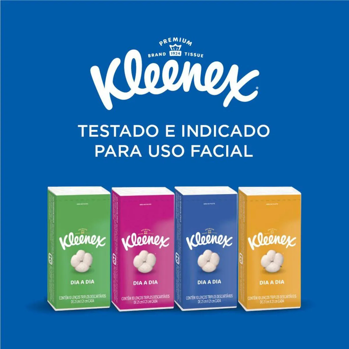 Lenço de Papel de Bolso Kleenex Dia a Dia com 10 unidades