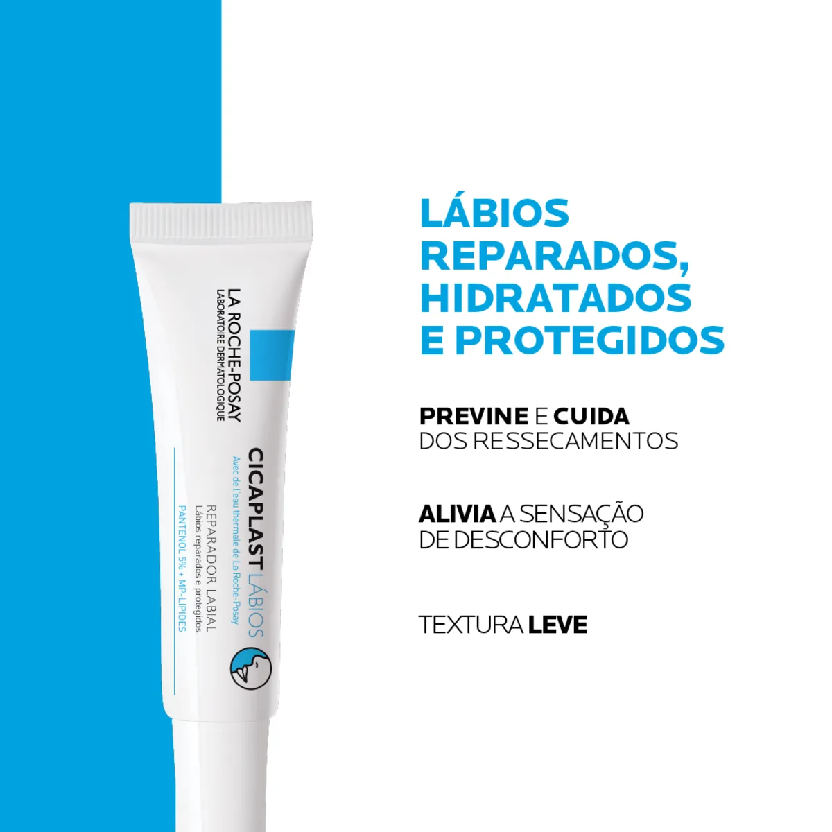 Reparador Labial Cicaplast Lábios La Roche-Posay 7,5ml Reparação e Proteção para Lábios Ressecados