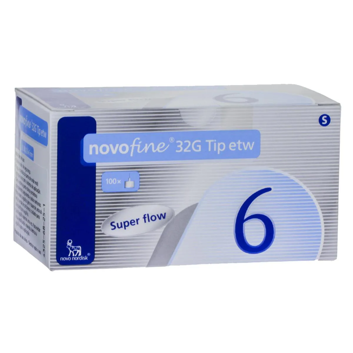 Agulha para Caneta Aplicadora de Insulina Novofine 32G 6mm 100 unidades
