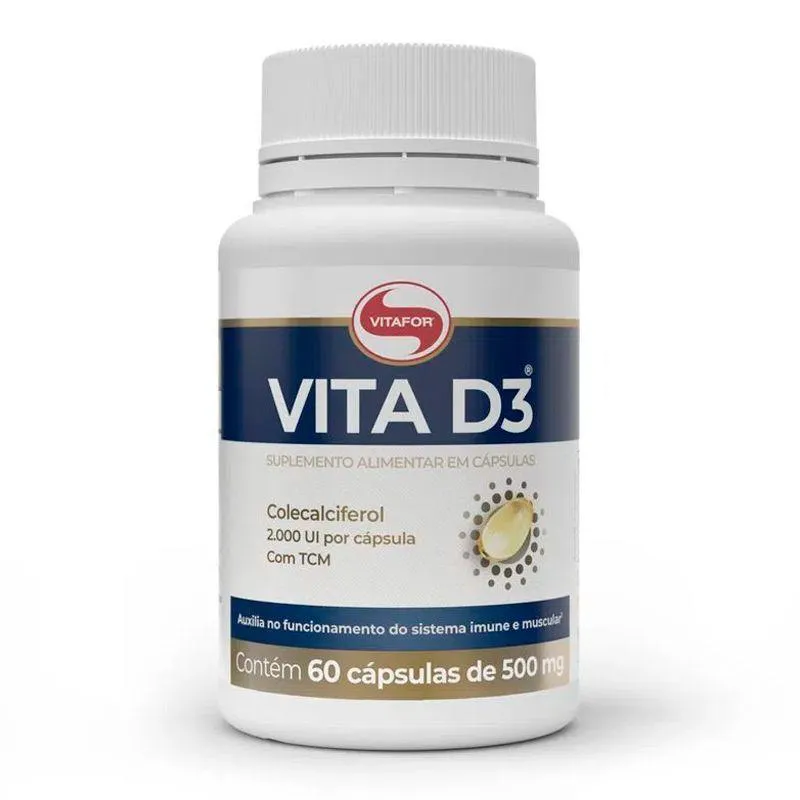 Vita D3 2000ui Vitafor 60 cápsulas