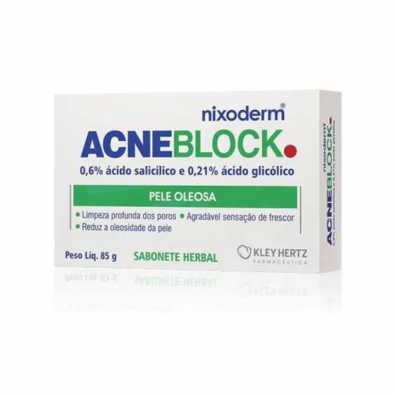 Acneblock Sabonete Herbal Pele Oleosa Kley Hertz 85g