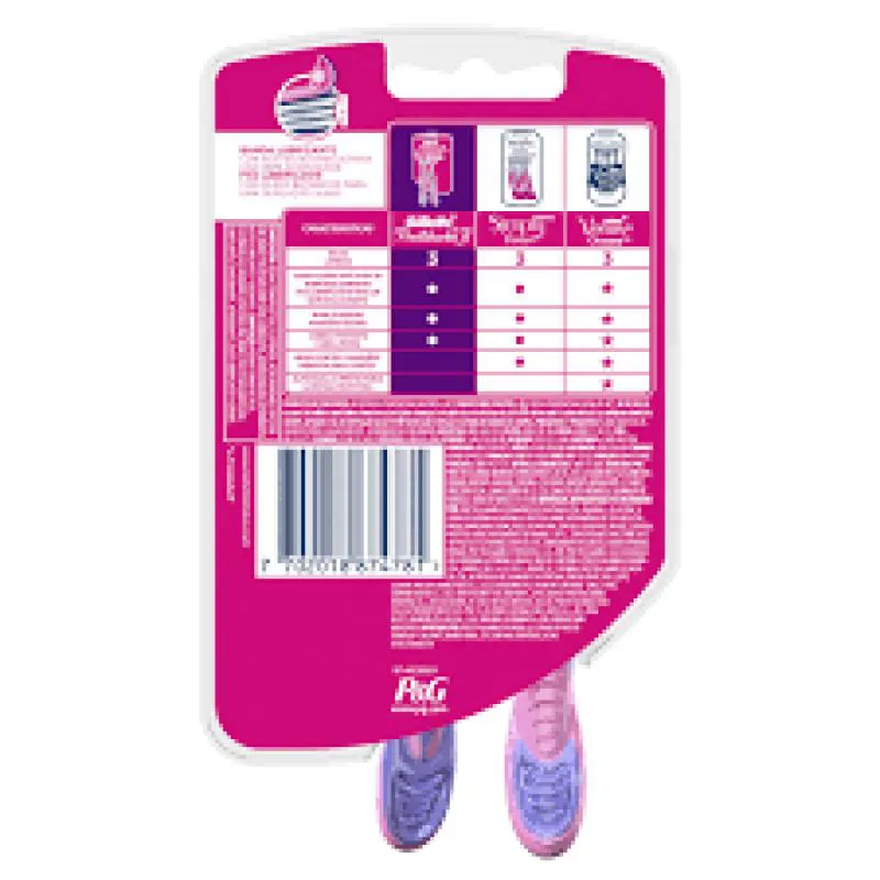 Aparelho de Depilação Gillette Prestobarba 3 Feminino - 2 unidades