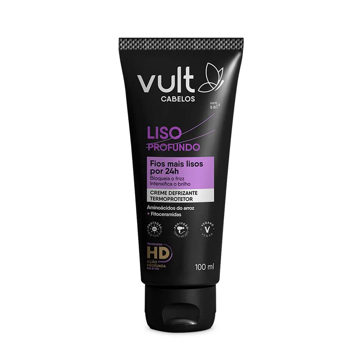 Creme Defrizante Termoprotetor Vult Cabelos Liso Profundo 100ml