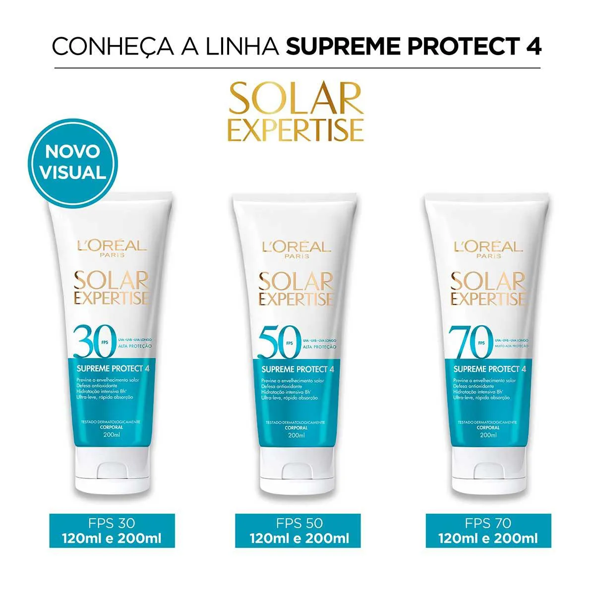 Protetor Solar Corporal FPS 70 L'Oreal Solar Expertise Supreme Máxima Proteção Solar Corporal 200ml
