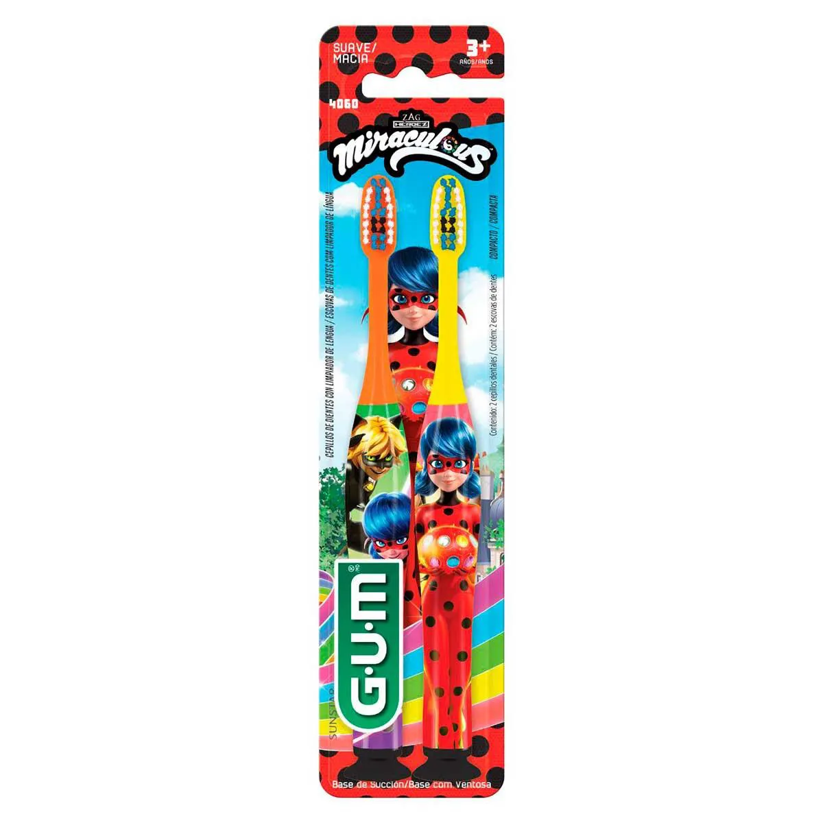 Escova de Dente Infantil GUM Miraculous Timer Light Macia