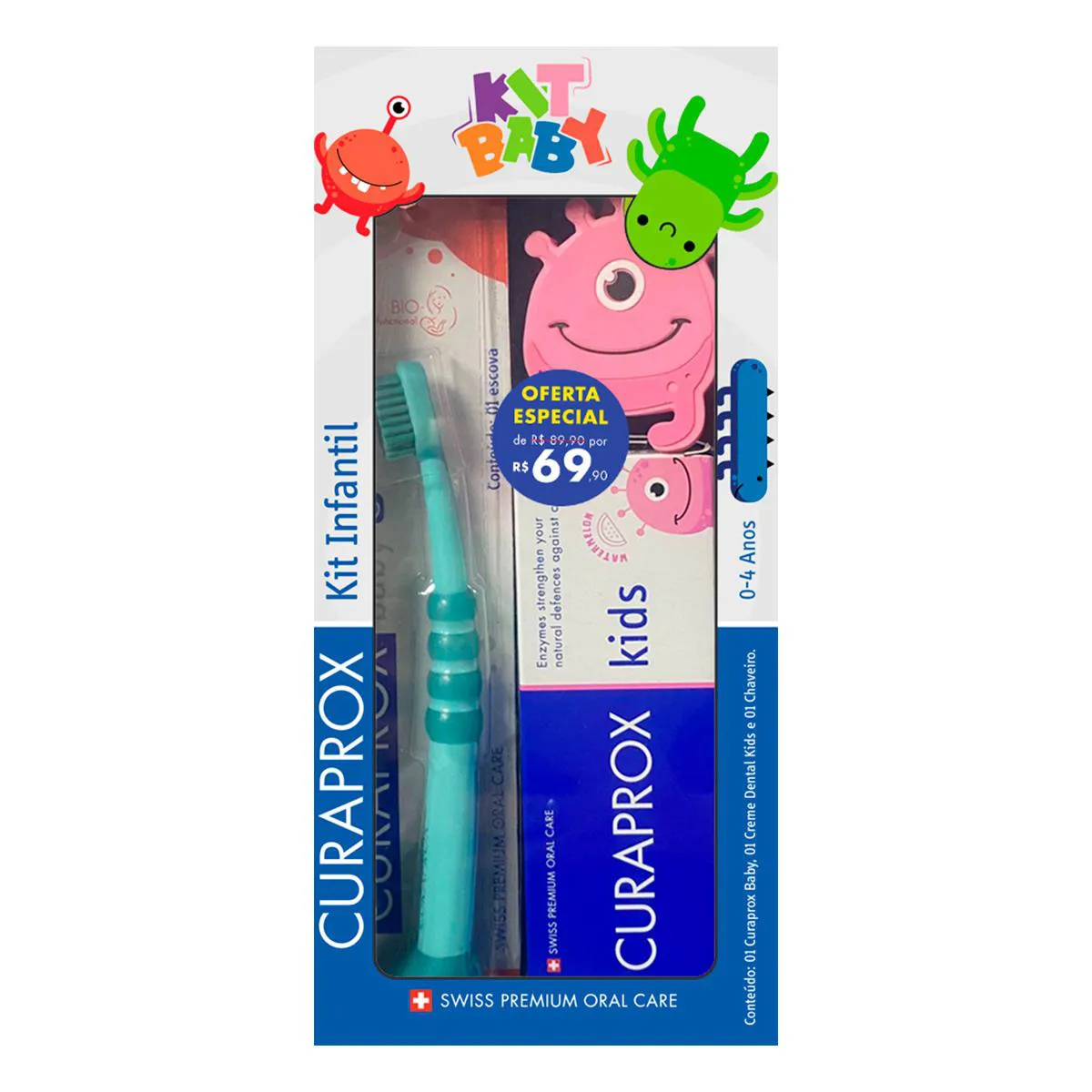 Kit Condor Uno Escova de Dente Ultramacia + Gel Dental com Flúor Menta Suave Adulto 100g