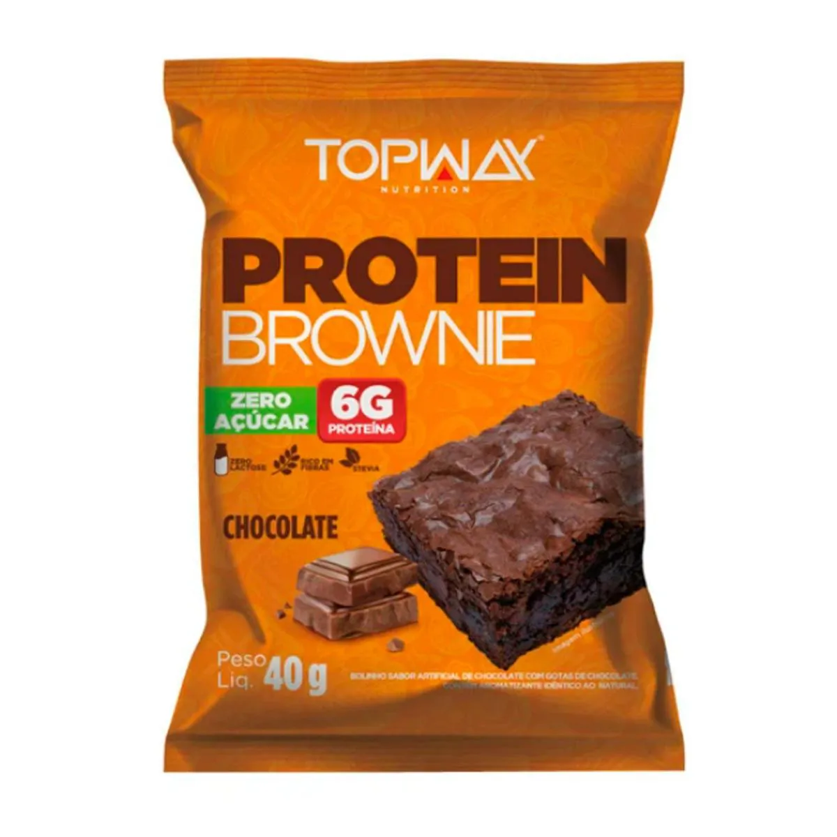 Brownie Protein Topway Chocolate Zero Açúcar 40g