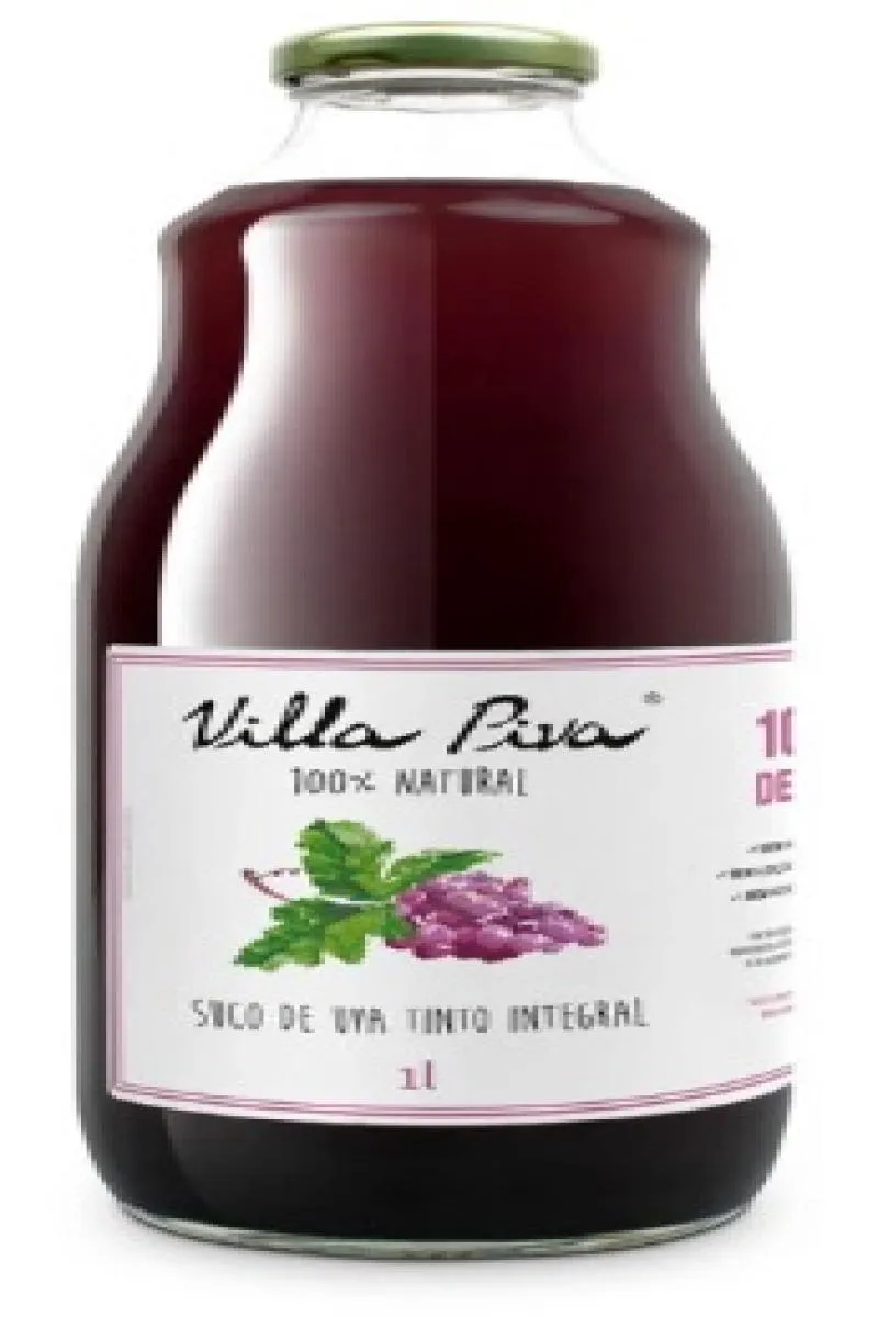 Kit 6x: Suco de Uva Integral Sem Açúcar Villa Piva 1l