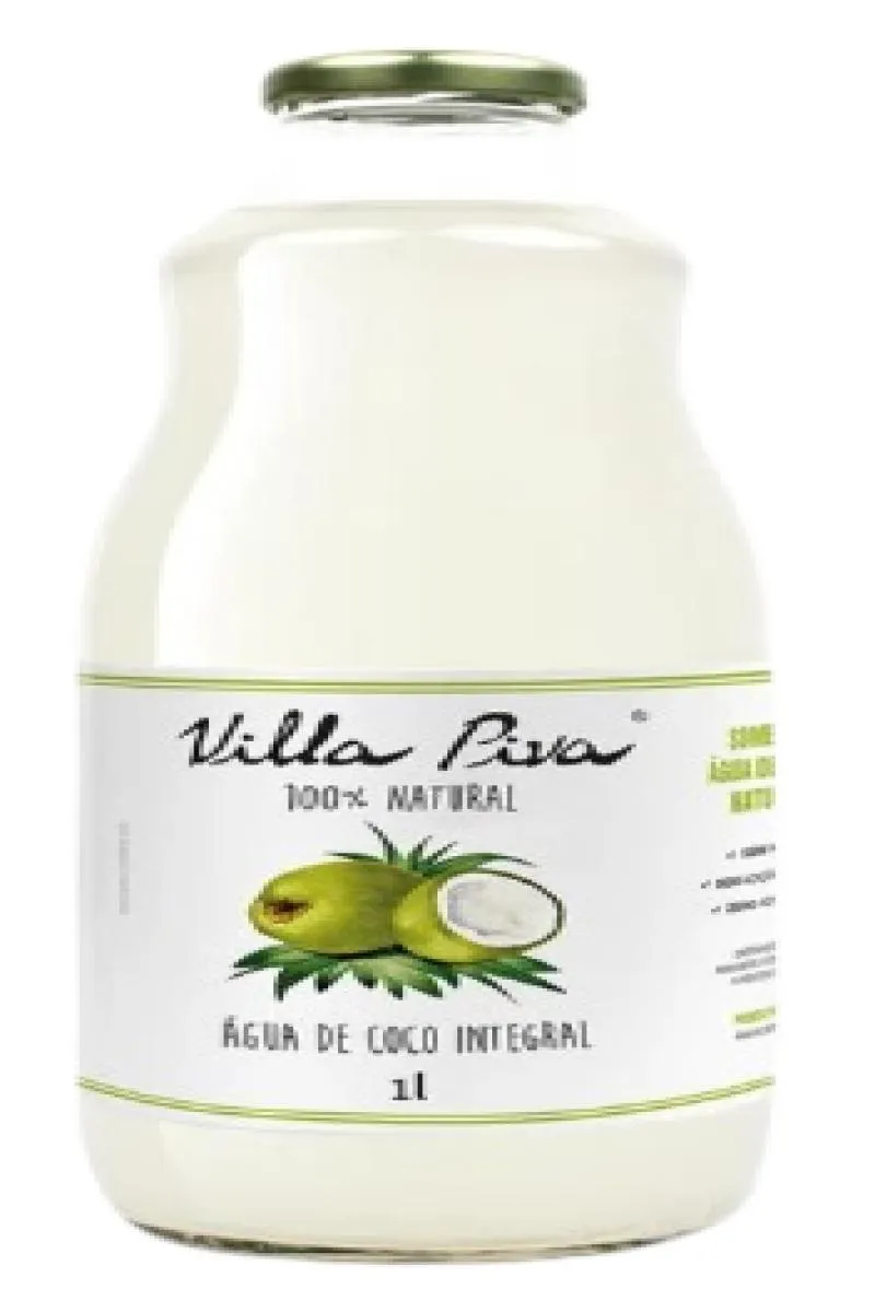 Kit 3x: água de coco natural villa piva 1l