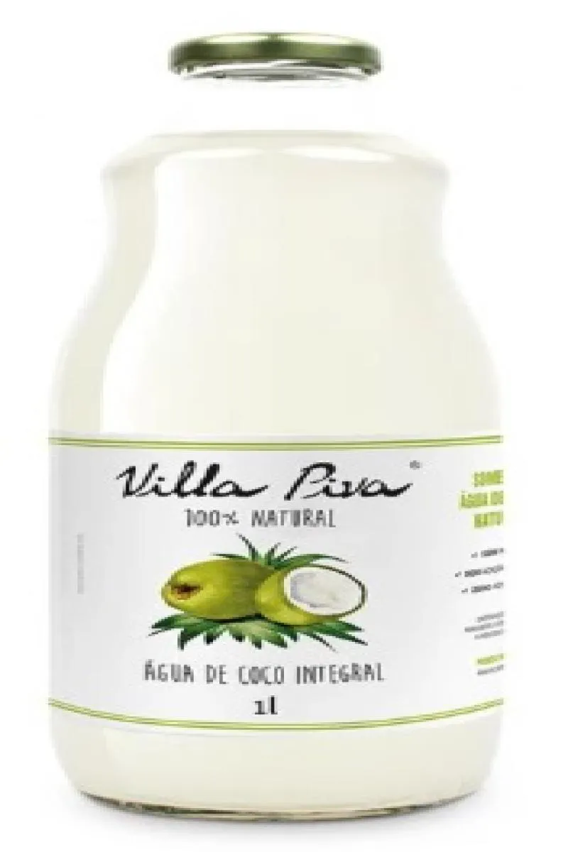 Kit 2x: água de coco natural villa piva 1l