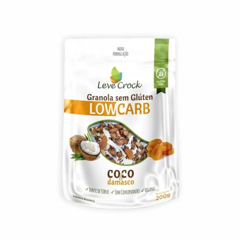 Kit 3x: Granola Coco/damasco Low Carb Leve Crock 200g