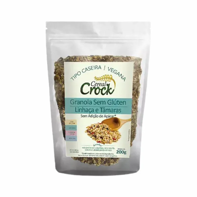 Kit 2x: Granola Aveia/linhaça/tâmara 0 Açúc Leve Crock 200g