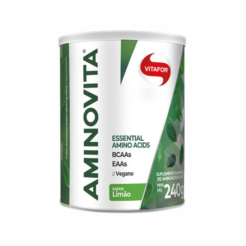 Suplemento Vitafor Aminovita Aminoácidos Vegetais Limão 240g