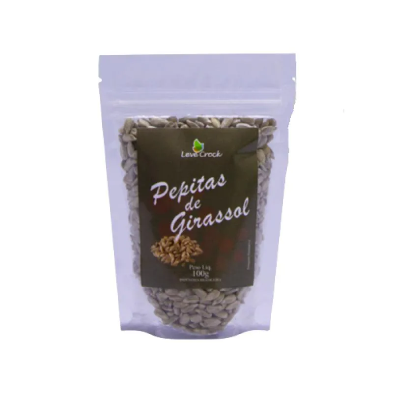 Semente (pepita) de girassol crua leve crock 100g