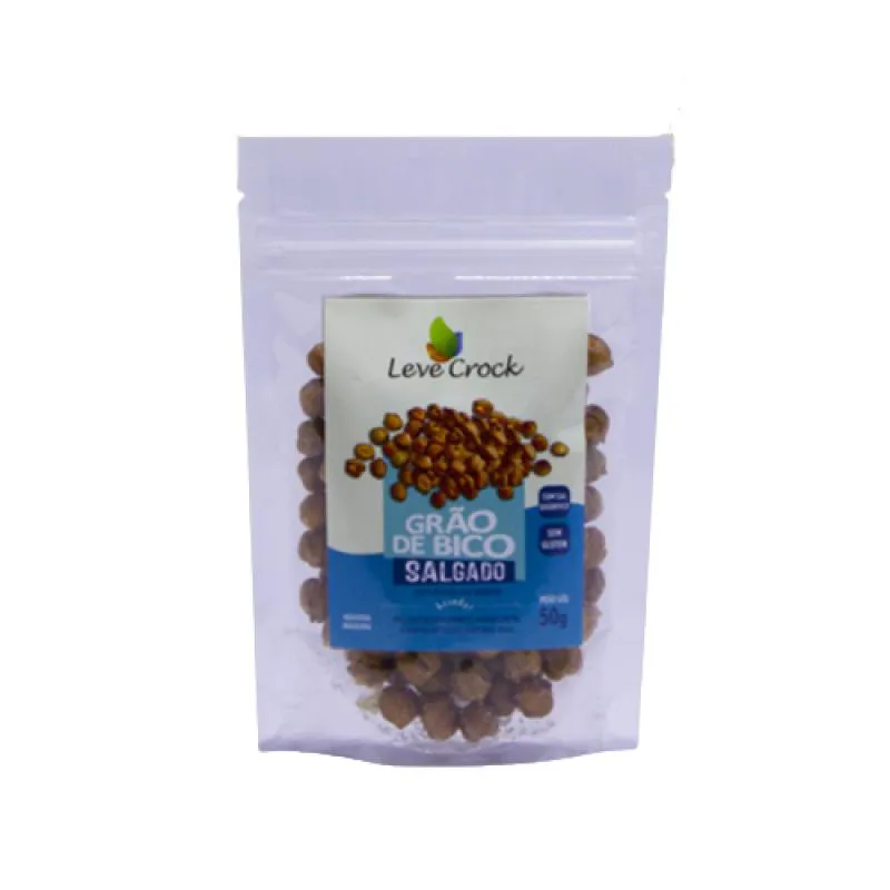 Kit 2x: Grão de Bico Salgado Sem Glúten Leve Crock 50g