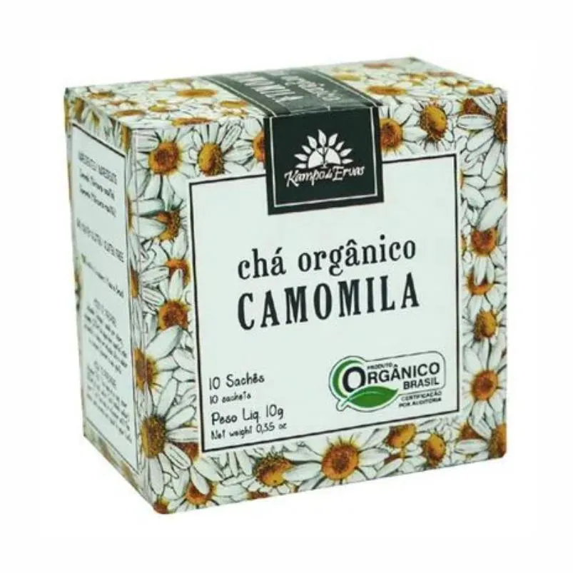 Kit 3x: Chá de Camomila Orgânico Kampo de Ervas 10 Sachês