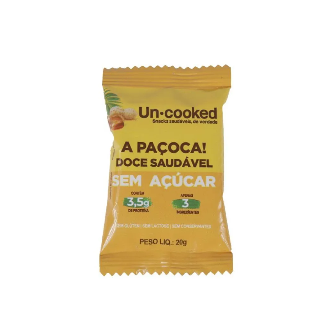 Kit 2x: a Paçoca! Sem Glúten Vegano Uncooked 20g