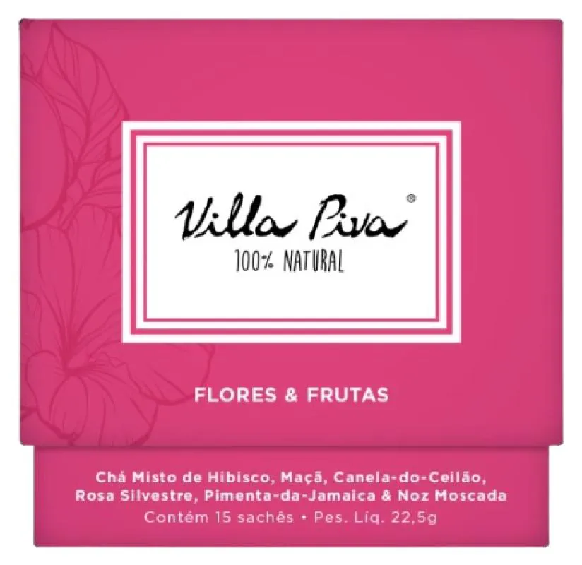 Kit 2x: Chá Misto Flores e Frutas Villa Piva 15 Sachês