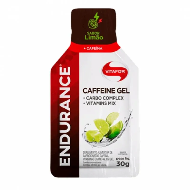Energético em Gel Vitafor Endurance Caffeine Limão Sachê 30g