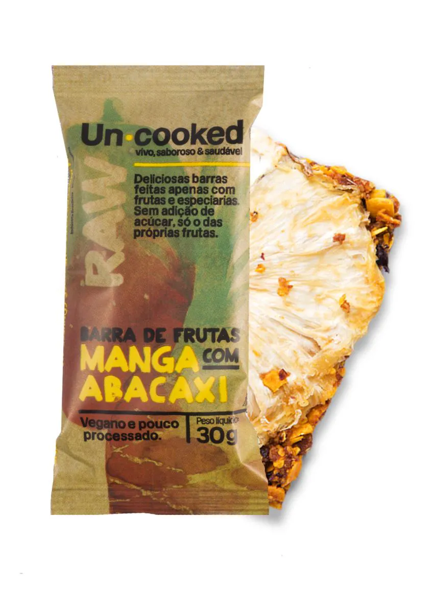Barra de Manga com Castanha Sem Glúten Vegano Uncooked 30g