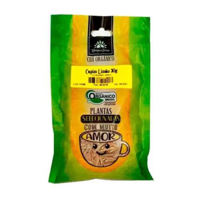 CHá DE CAPIM LIMãO ORGâNICO KAMPO DE ERVAS 30G