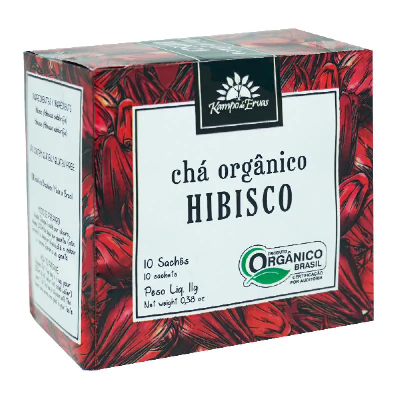Kit 2x: Chá de Hibiscus Orgânico Kampo de Ervas 10 Sachês