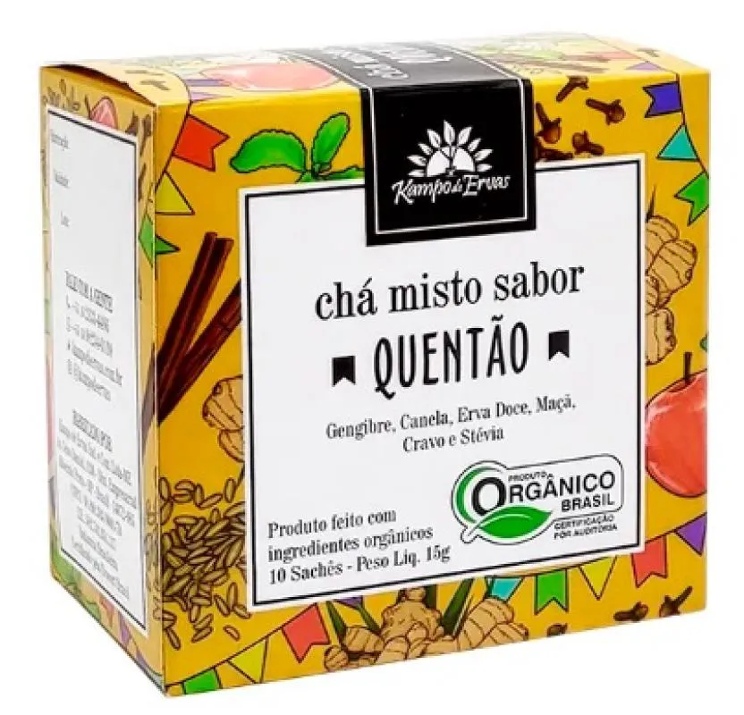 Chá Misto de Quentão Orgânico Kampo de Ervas 10 Sachês